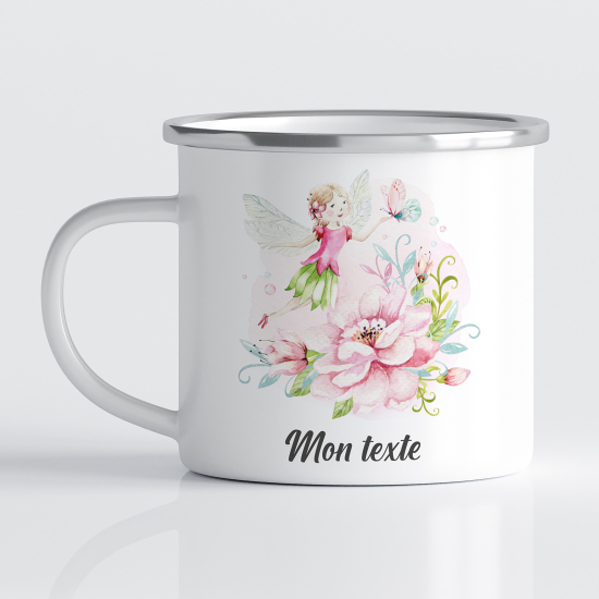 Tasse - Mug Émaillé Enfants - Fée Fleurs