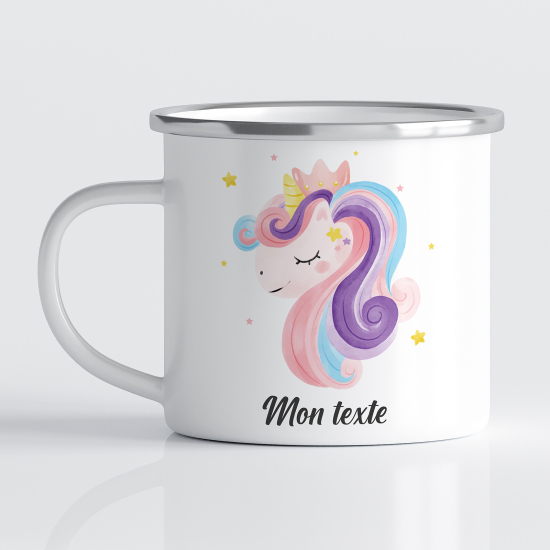 Tasse - Mug Émaillé Enfants - Licorne