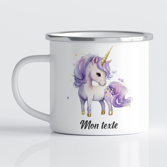 Tasse - Mug Émaillé Enfants - Licorne