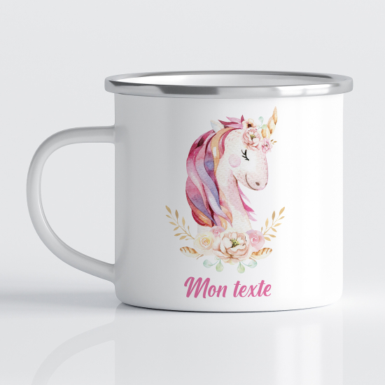 Tasse - Mug Émaillé Enfants - Licorne