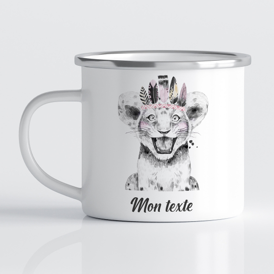 Tasse - Mug Émaillé Enfants - Lion Indien