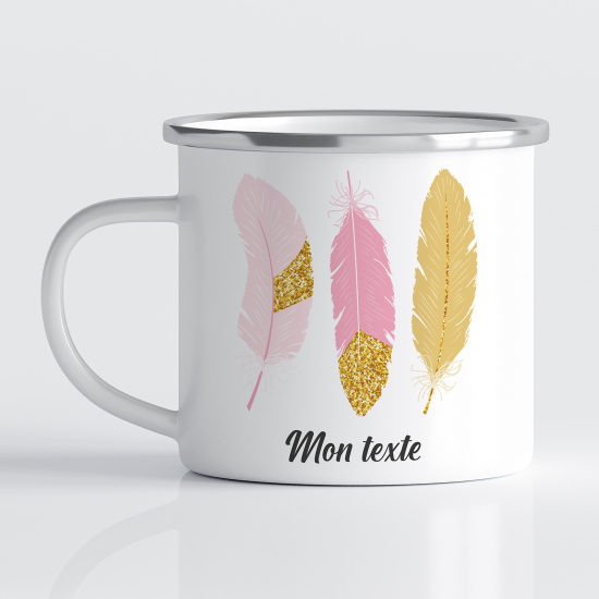 Tasse - Mug Émaillé Enfants - Plumes