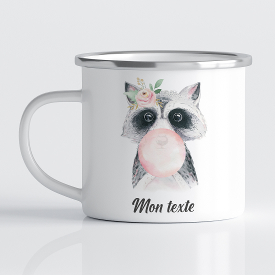 Tasse - Mug Émaillé Enfants - Raton Laveur