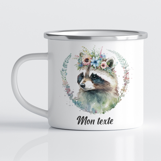 Tasse - Mug Émaillé Enfants - Raton Laveur