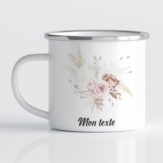 Tasse - Mug Émaillé - Fleurs