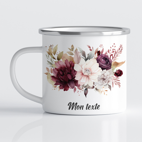 Tasse - Mug Émaillé - Fleurs