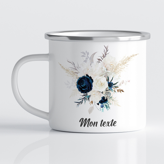 Tasse - Mug Émaillé - Fleurs