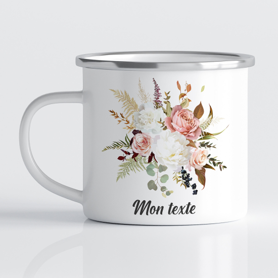 Tasse - Mug Émaillé - Fleurs