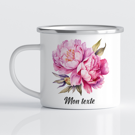 Tasse - Mug Émaillé - Fleurs