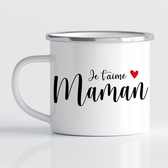 Tasse - Mug Émaillé - Je t'aime Maman