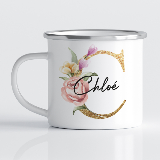 Tasse - Mug Émaillé Monograme - Lettre C