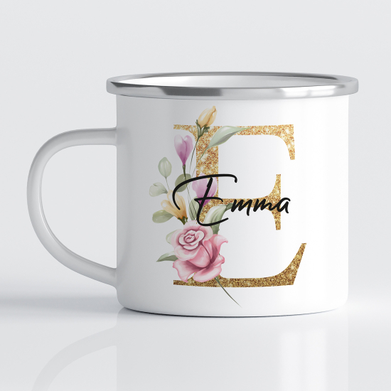 Tasse - Mug Émaillé Monograme - Lettre E