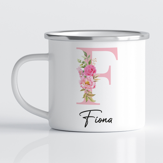 Tasse - Mug Émaillé Monograme - Lettre F