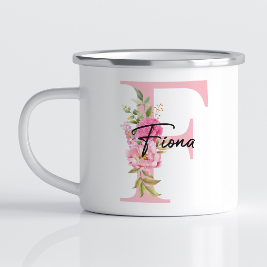 Tasse - Mug Émaillé Monograme - Lettre F