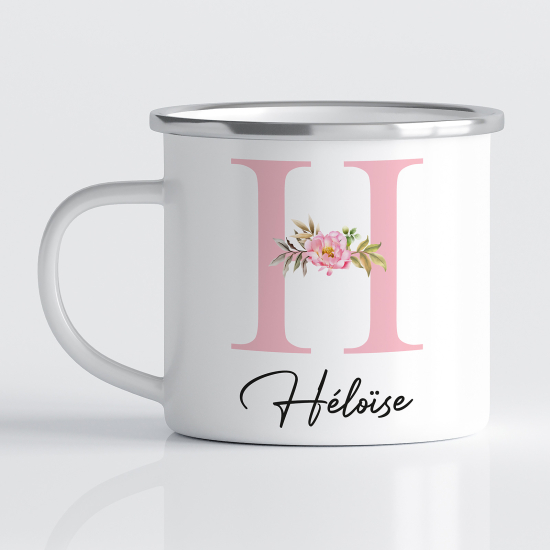 Tasse - Mug Émaillé Monograme - Lettre H