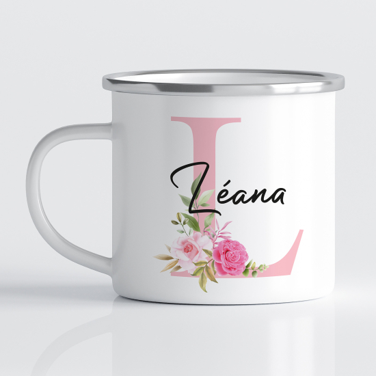 Tasse - Mug Émaillé Monograme - Lettre L