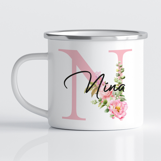 Tasse - Mug Émaillé Monograme - Lettre N