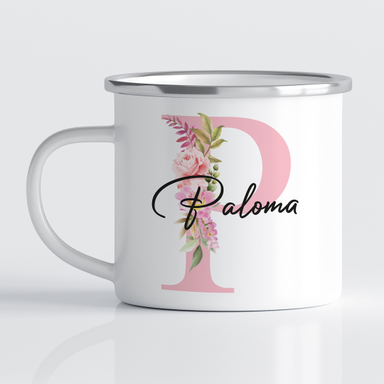 Tasse - Mug Émaillé Monograme - Lettre P