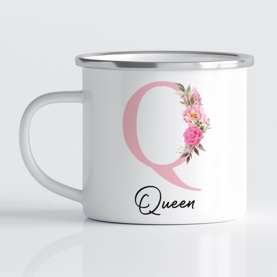 Tasse - Mug Émaillé Monograme - Lettre Q