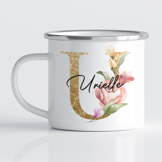 Tasse - Mug Émaillé Monograme - Lettre U