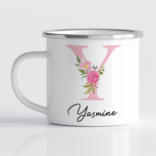 Tasse - Mug Émaillé Monograme - Lettre Y