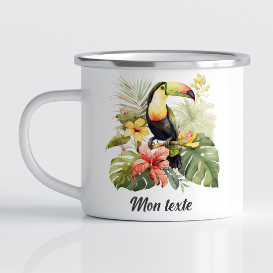 Tasse - Mug Émaillé - Oiseau Toucan