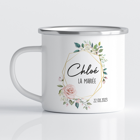 Tasse - Mug Émaillé - Prénom La mariée