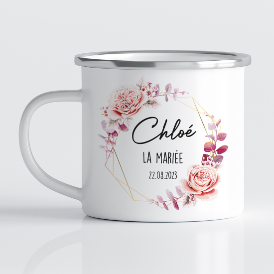 Tasse - Mug Émaillé - Prénom La mariée