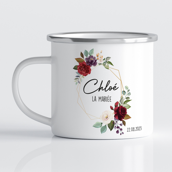 Tasse - Mug Émaillé - Prénom La mariée