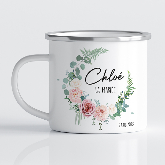 Tasse - Mug Émaillé - Prénom La mariée