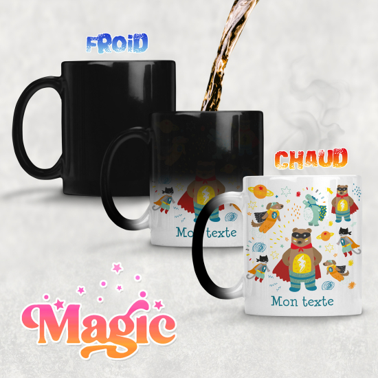 Tasse - Mug Magique - Animaux Super-Héros