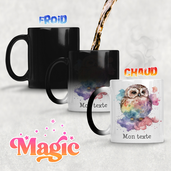 Tasse - Mug Magique - Hibou aquarelle