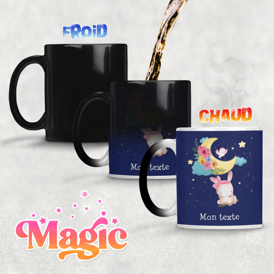 Tasse - Mug Magique - Lapin Balançoire