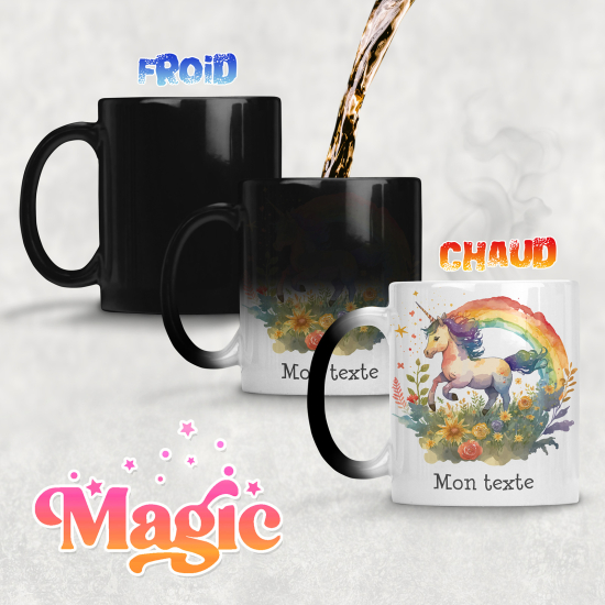 Tasse - Mug Magique - Licorne arc-en-ciel