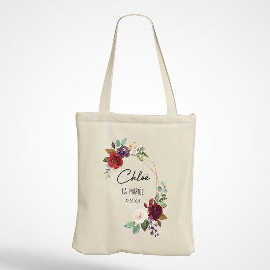 Tote Bag - Couronne fleuris la mariée