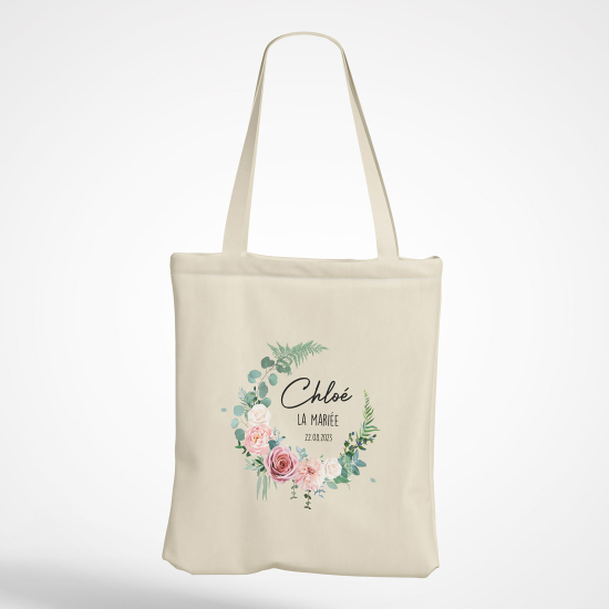 Tote Bag - Couronne fleuris la mariée