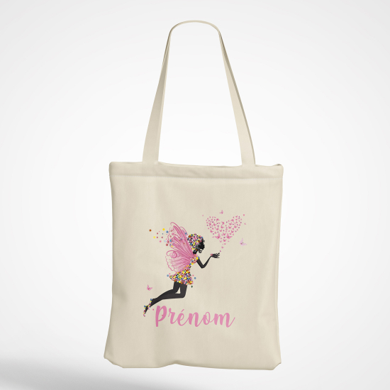 Tote Bag - Fée coeurs papillons