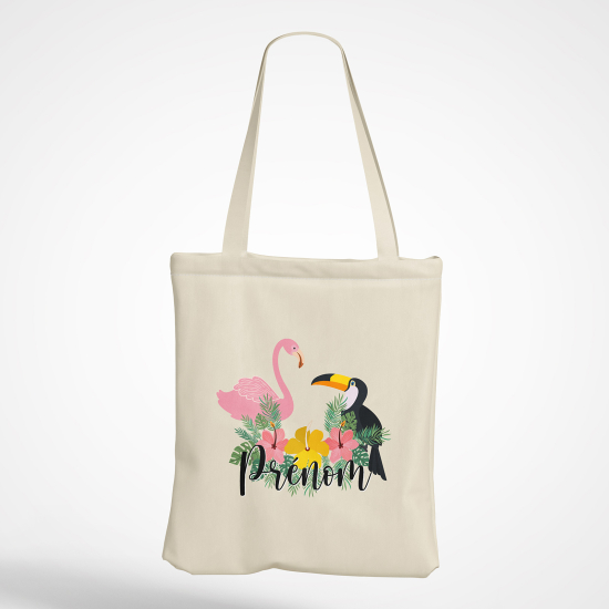 Tote Bag - Flamant rose toucan