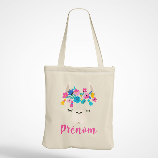 Tote Bag - Lama fleurs