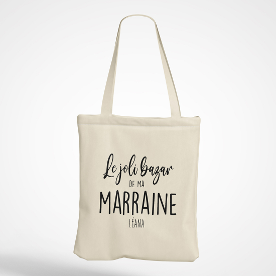 Tote Bag - Le joli bazar de ma marraine Prénom