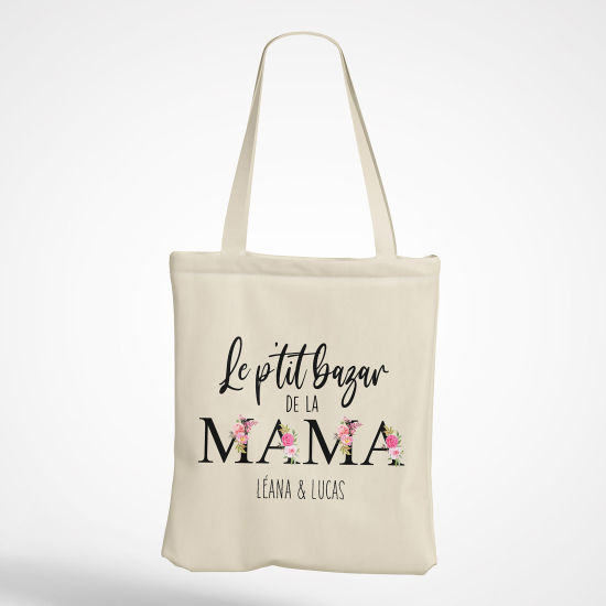 Tote Bag - Le p'tit bazar de la mama Prénom