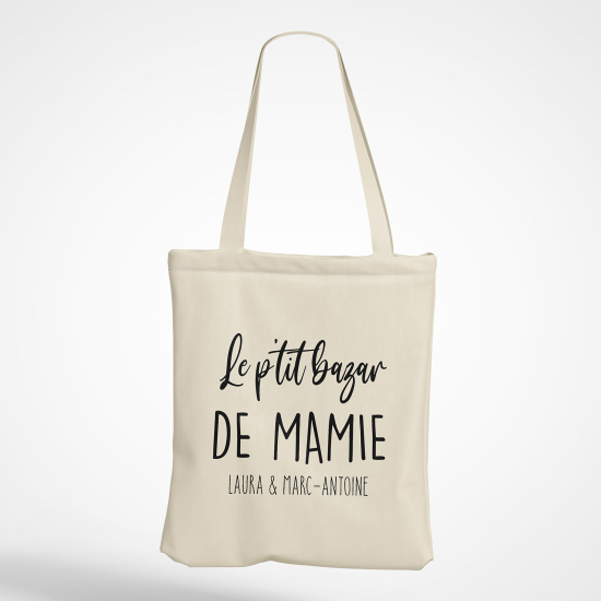 Tote Bag - Le p'tit bazar de mamie Prénom