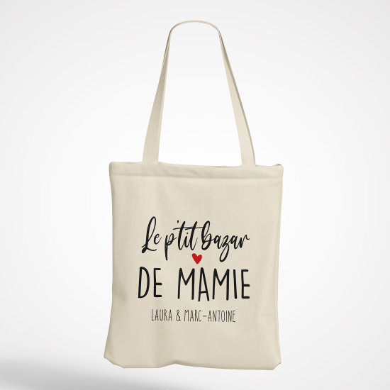 Tote Bag - Le p'tit bazar de mamie Prénom