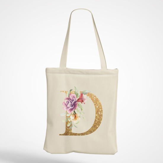 Tote Bag Monogramme - Lettre D