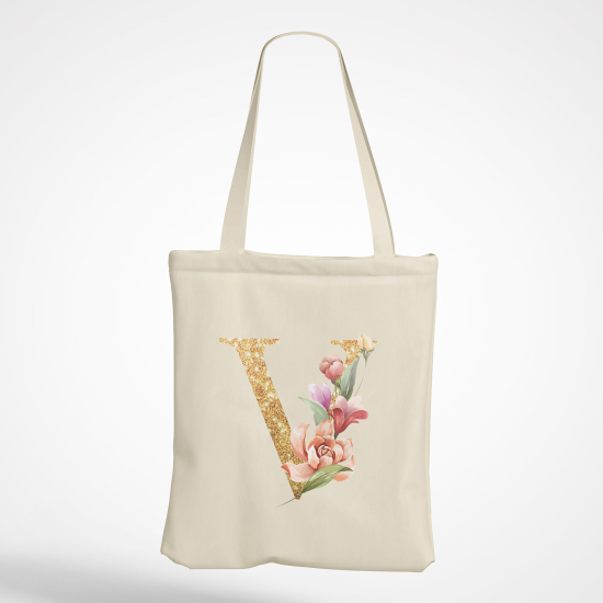 Tote Bag Monogramme - Lettre V