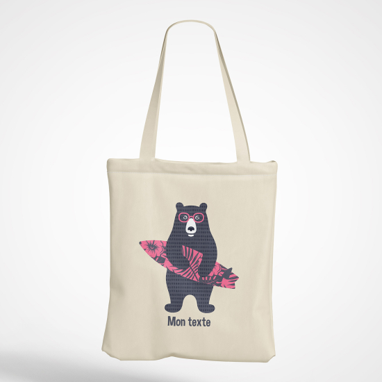 Tote Bag - Ours surfeur