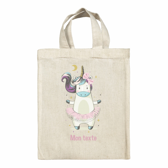 Tote bag personnalisé - Danseuse licorne