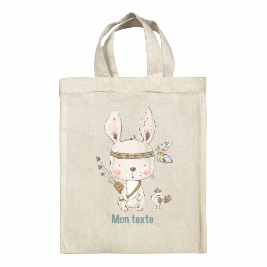 Tote bag personnalisé - Lapin indien