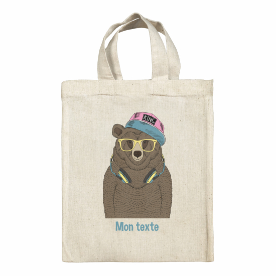 Tote bag personnalisé - Ours musique