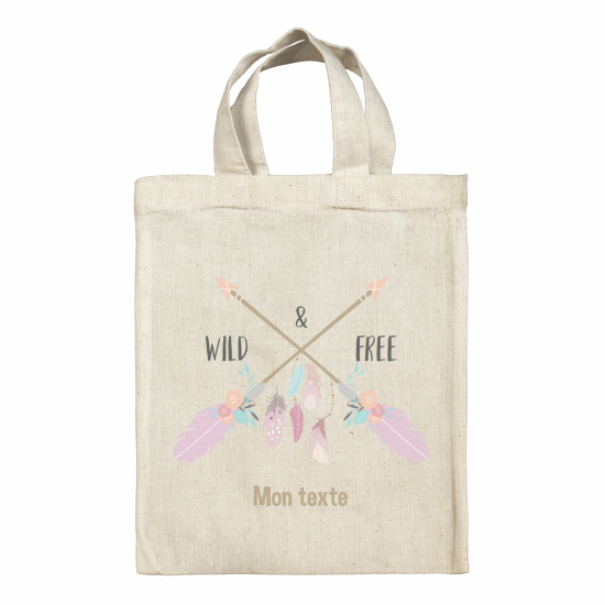 Tote bag personnalisé - Wild & free plumes